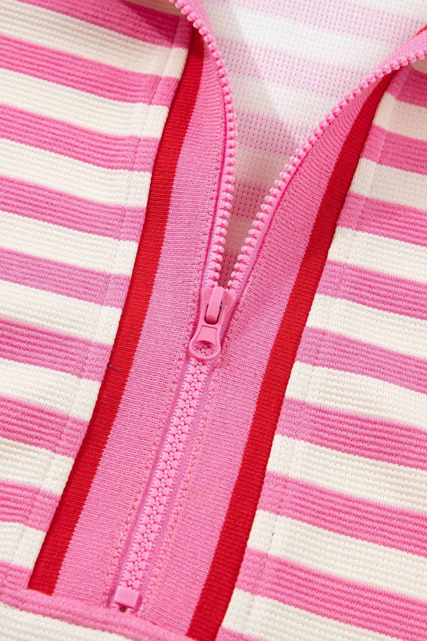 Striped Quarter-Zip Sleeveless Top & Skort Set