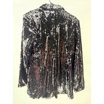 Azalea Wang Dubai Black Sequin Blazer