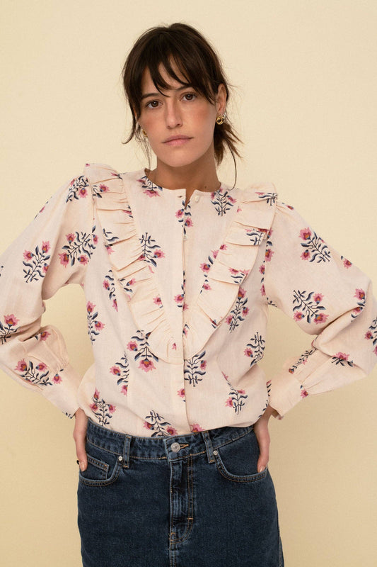 Sarah Blouse in Floral Sand