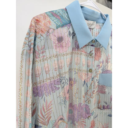 Strawberry Paris Laurent Floral Button-Up Shirt