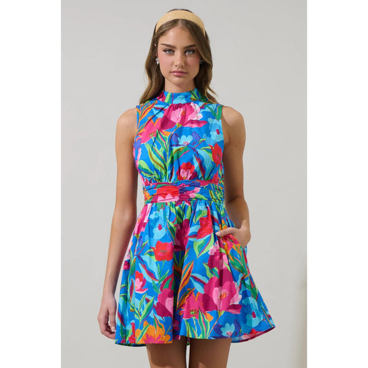 SugarLips Naima Floral Hansen Mini Dress