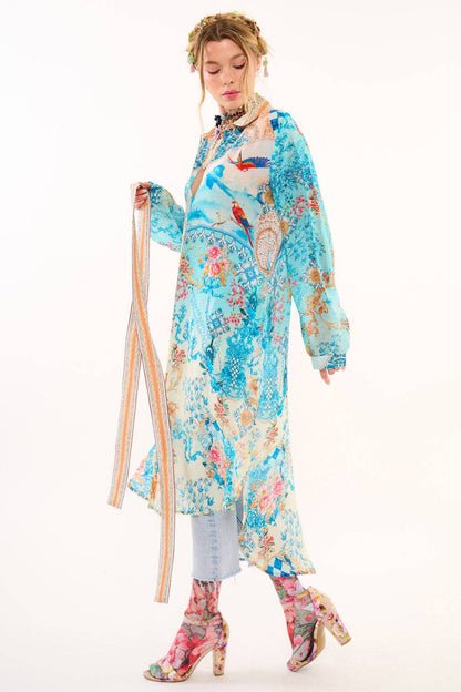 Aratta Rocco Beauty Shirt-Dress: Sky