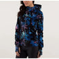 Lululemon Women's Black Floral Scuba Long Sleeve Full Zip Hoodie Size 6