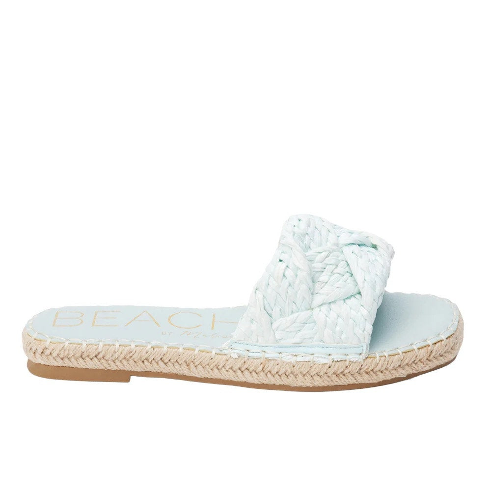 Beach by Matisse Ivy Espadrille Slide Sandals in Aqua