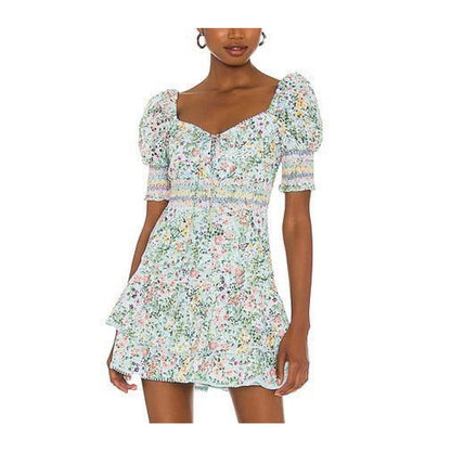 Alice + Olivia Crawford Floral Sweetheart Mini Dress