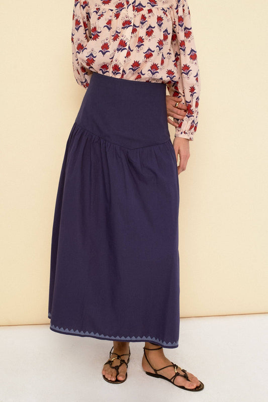 Maxi Length Skirt in Blue