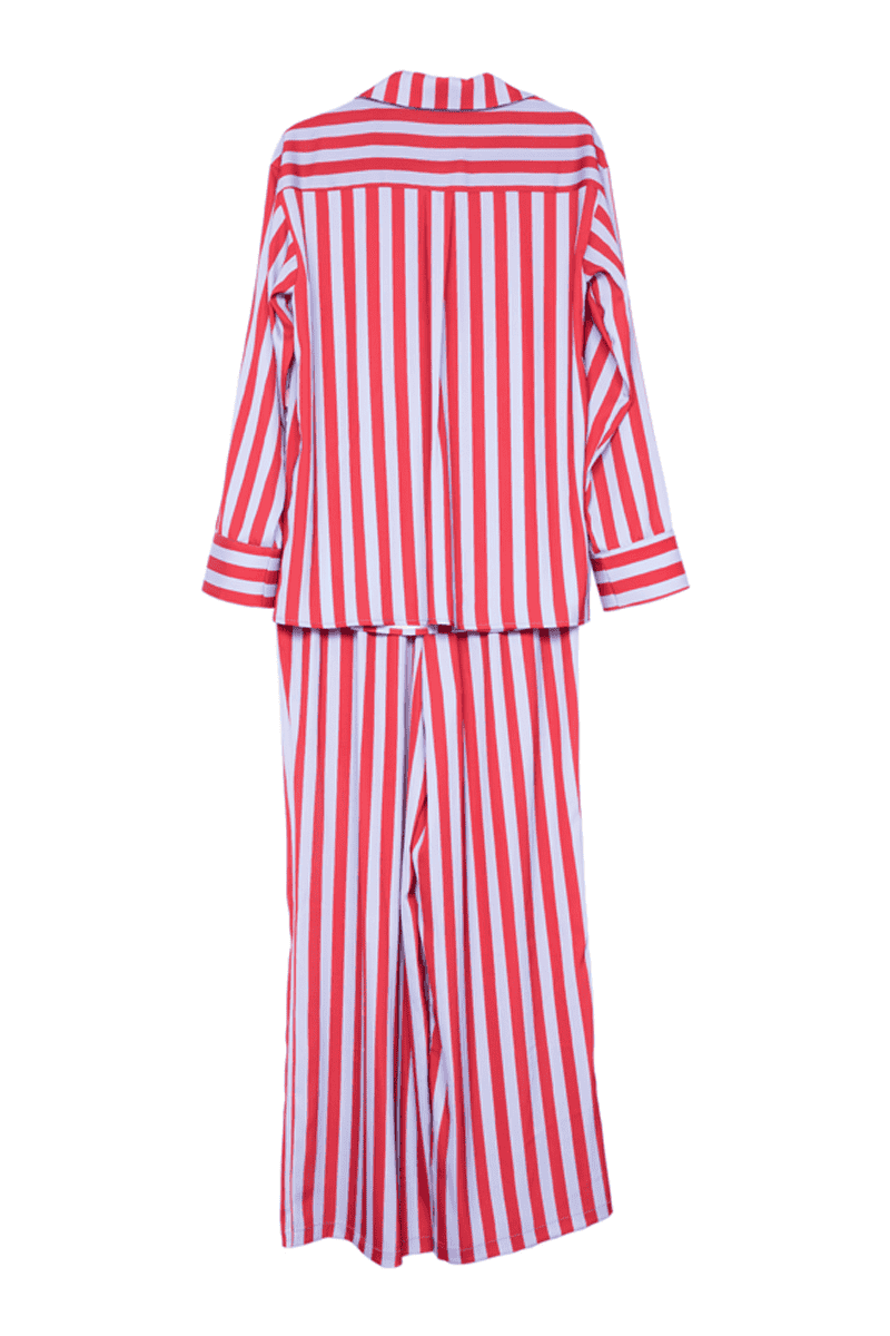 Katydid Lilac Striped Satin Cute Christmas PJ Set