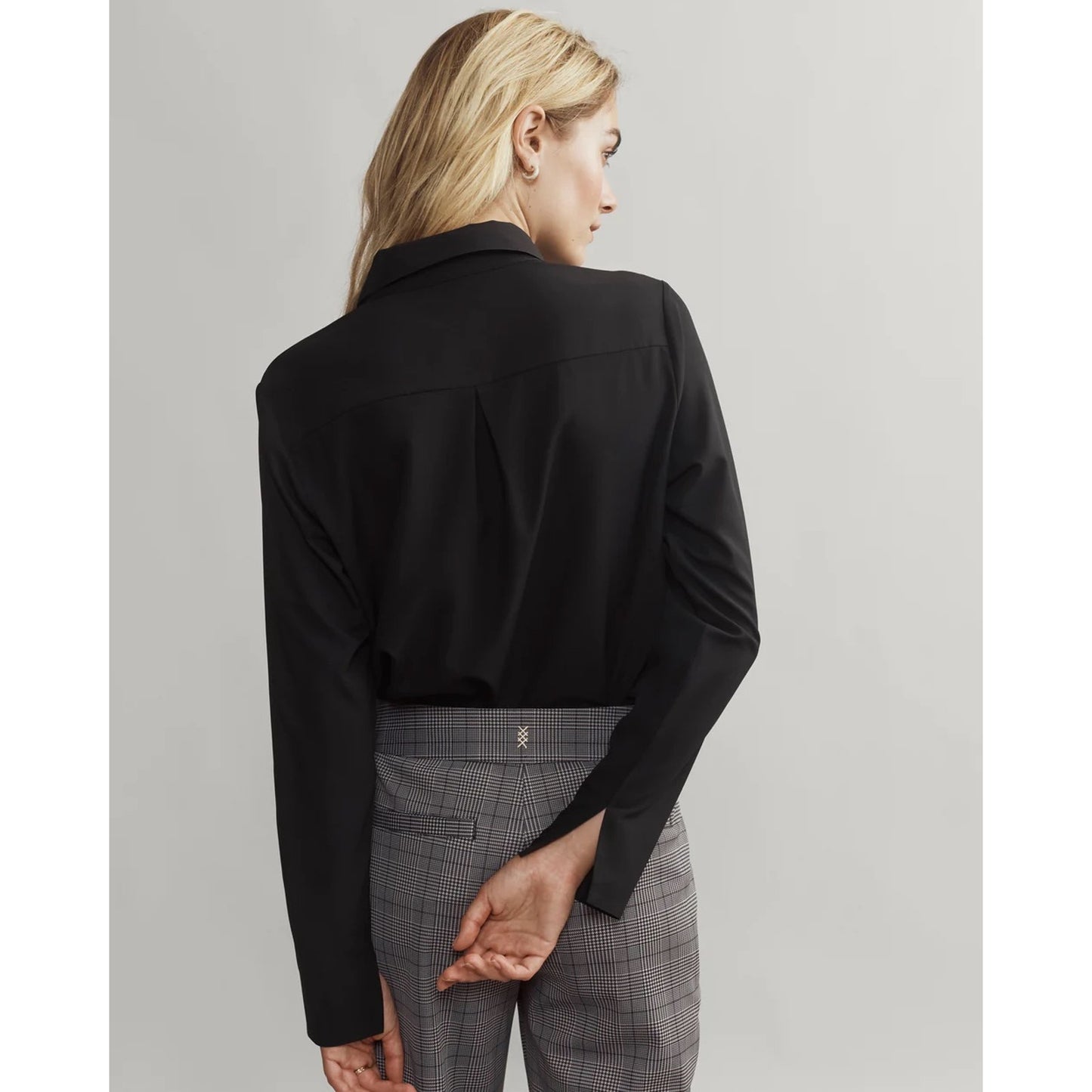 Rhone Black Mirage Button Up