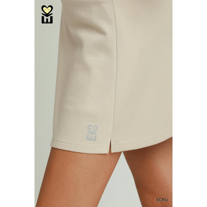 Umgee LUXEKNIT Mid-Rise Skort With Slit