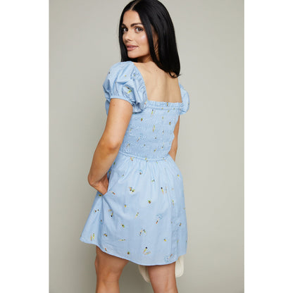 En Saison Zoey Off the Shoulder Mini Dress