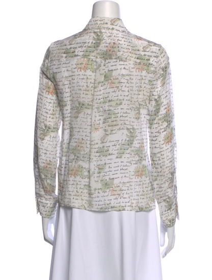 Alice + Olivia Silk Printed Blouse