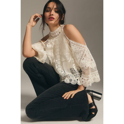 Farm Rio x Anthropologie Guipure Blouse