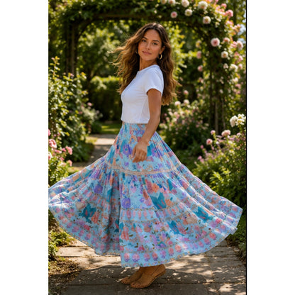 Strawberry Paris Osiris Floral Maxi Skirt
