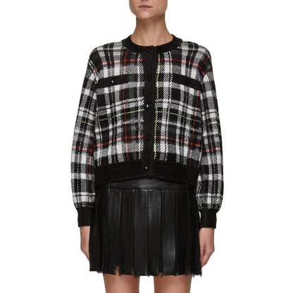 Alice + Olivia Verena Jacquard Textured Cardigan