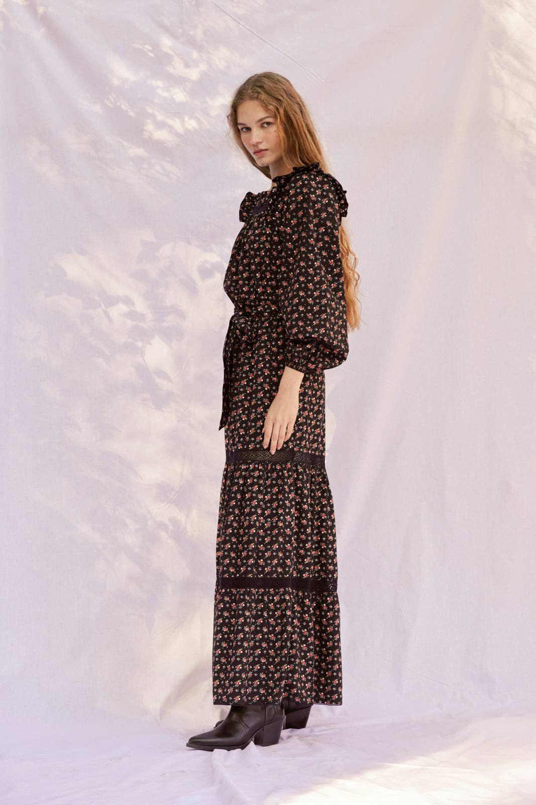 Wendy Dress in Black Floral