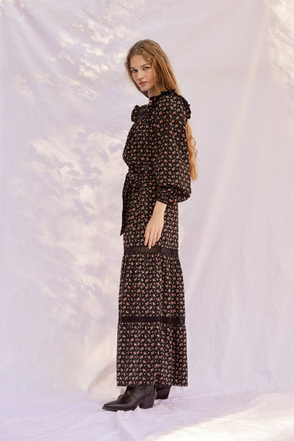 Wendy Dress in Black Floral