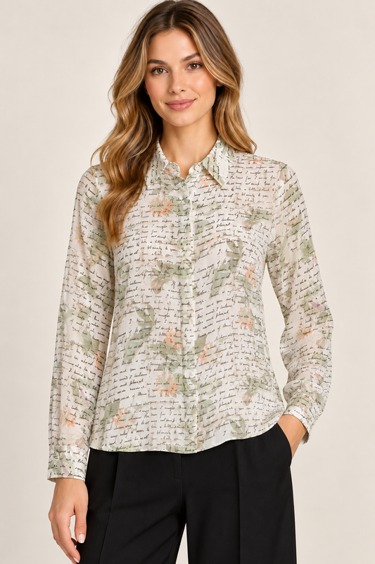 Alice + Olivia Silk Printed Blouse