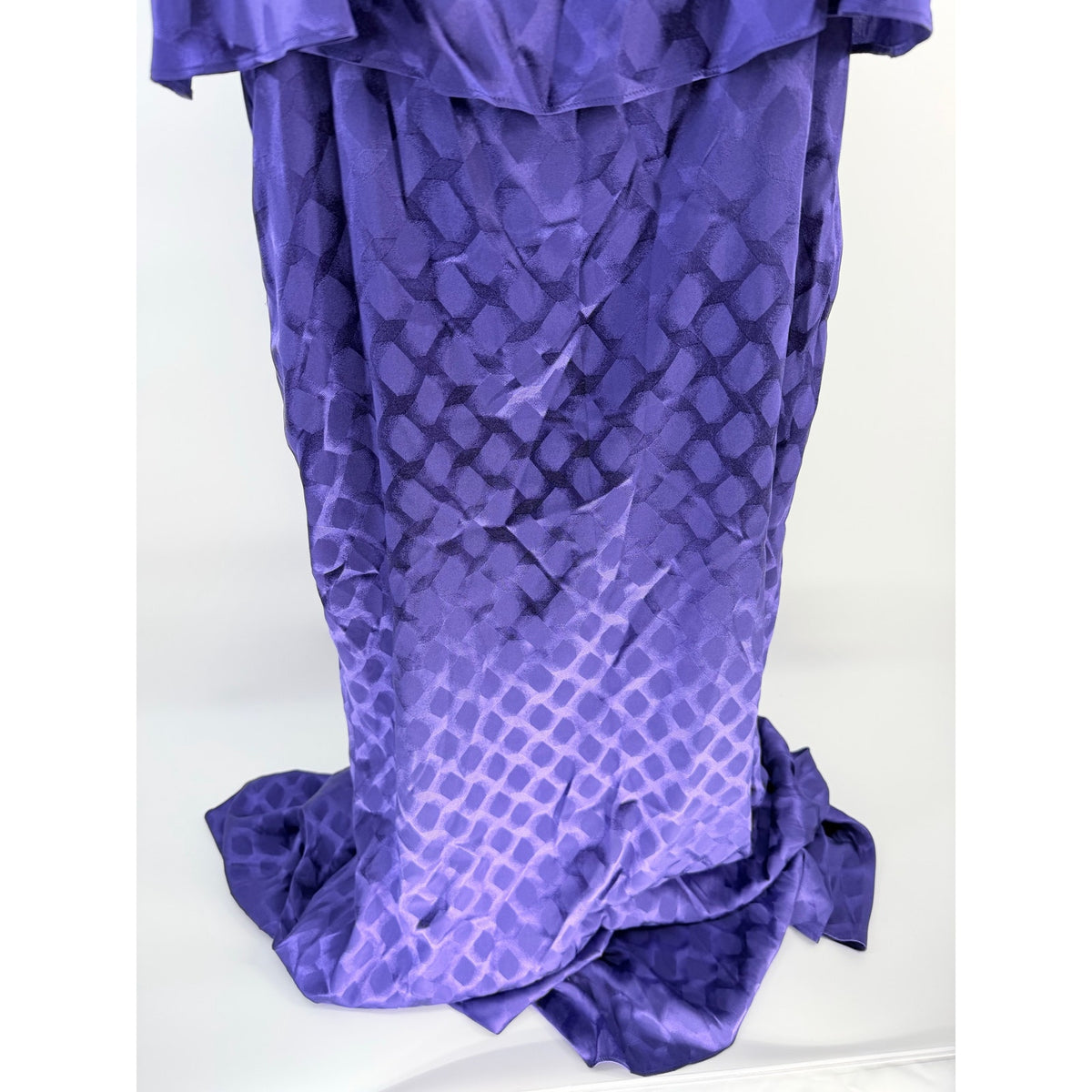 Halston Heritage Diamond Geo Print Tiered Maxi Dress