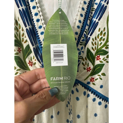 Farm Rio Blue and White Floral Maxi