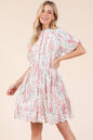 GeeGee x Lovelo Floral Eyelet Lace Mini Shirt Dress