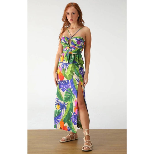 FARM Rio Foliage Leaves Brazilian Dress
