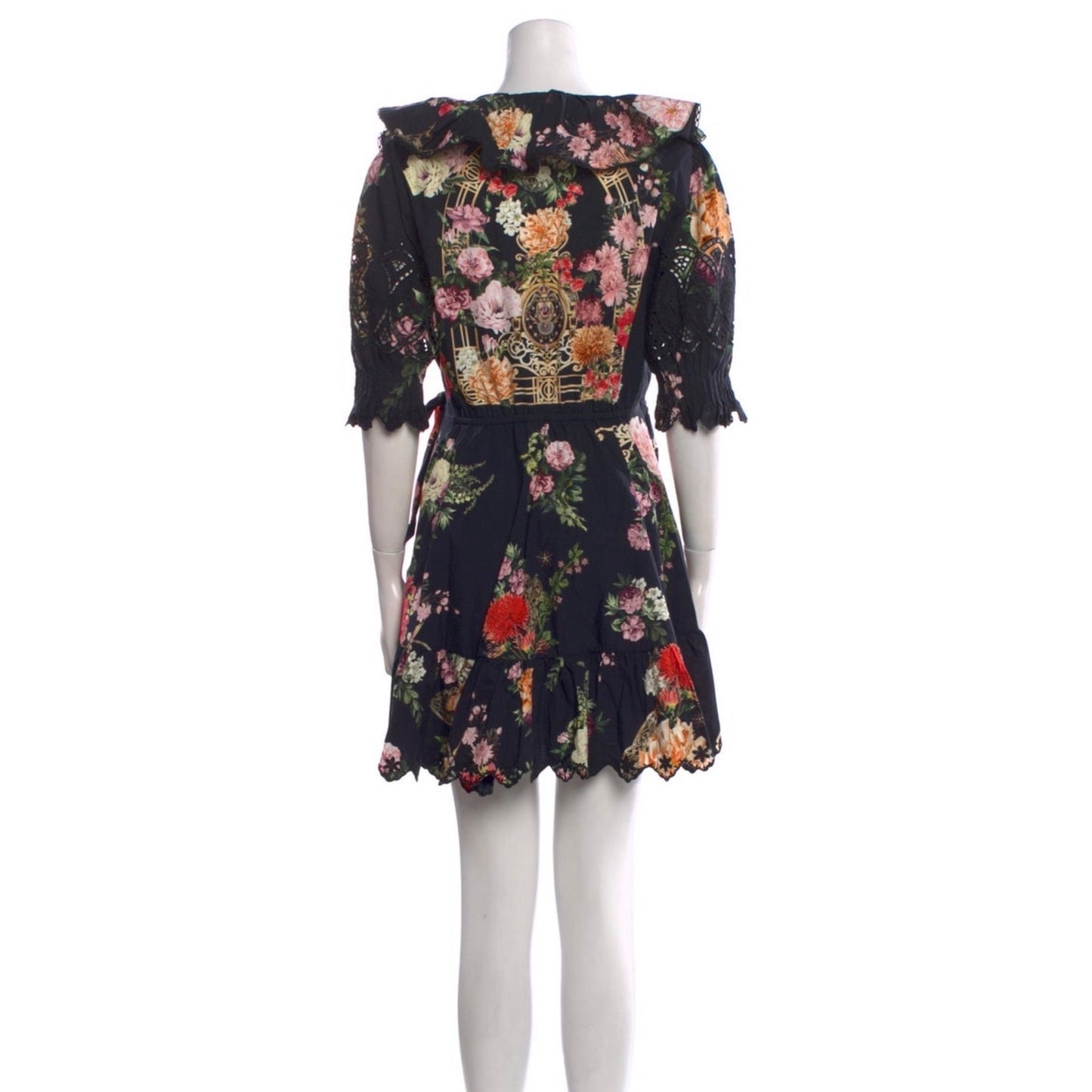 Camilla Floral-Print Cotton-Poplin Mini Wrap Dress