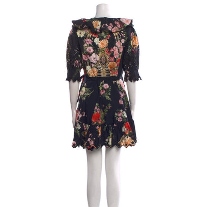 Camilla Floral-Print Cotton-Poplin Mini Wrap Dress