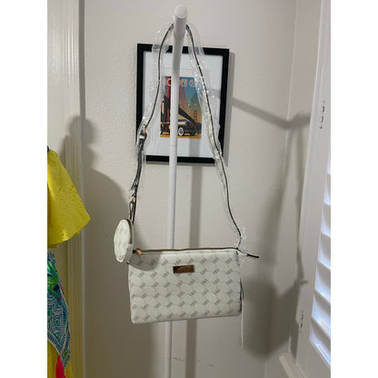 Nicole Miller Ivory Signature Logo Crossbody