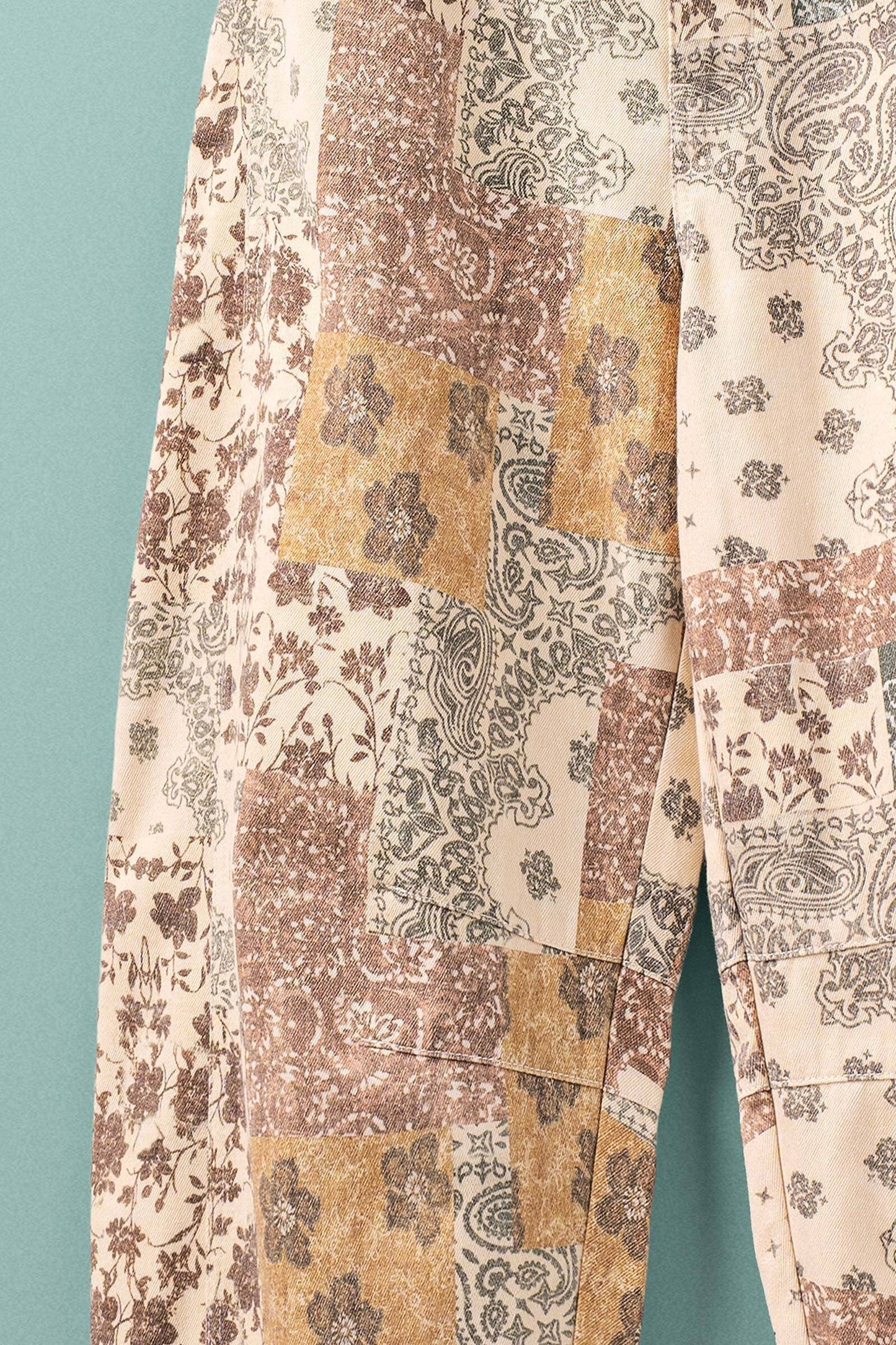 Urban Daizy Boho Patchwork Wide Leg Pants