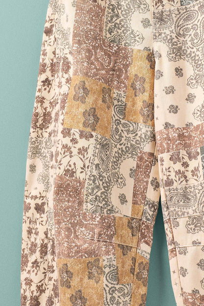 Urban Daizy Boho Patchwork Wide Leg Pants