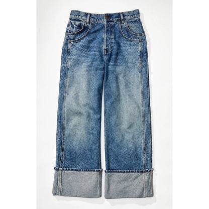 Free People Final Countdown Cuffed Mid-Rise Denim