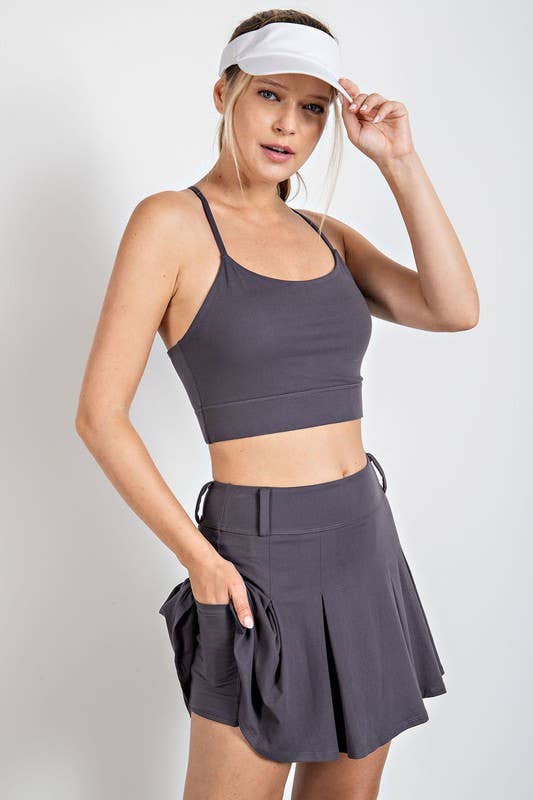 Sunday Morning Butter Soft Pleat Golf Skort - Lavender or Charcoal