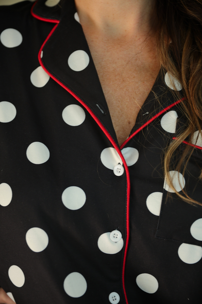 Jess Lea Dotty Darling Polka Dot Ruffle Pajama Set