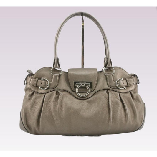 Salvatore Ferragamo Golden Gancini Shoulder Bag