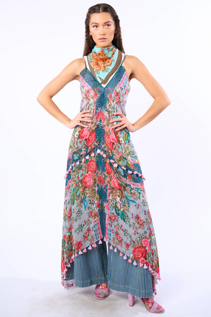 Aratta Travel in Style Dress: Slate Floral