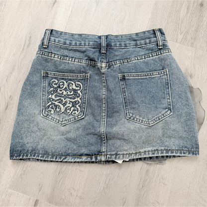 Madonna & Co Denim & Floral Skort