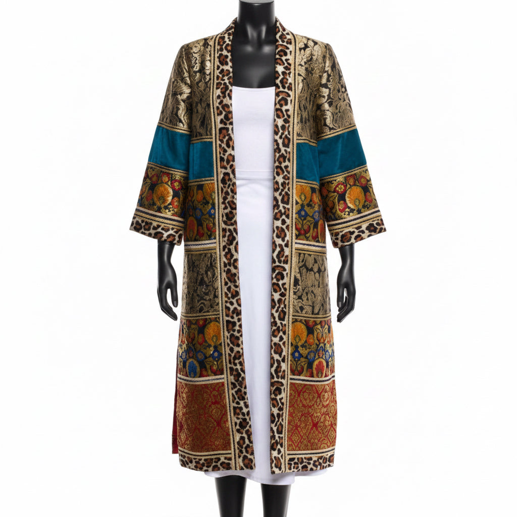 Alice + Olivia Lynn Patchwork Kimono in Multi