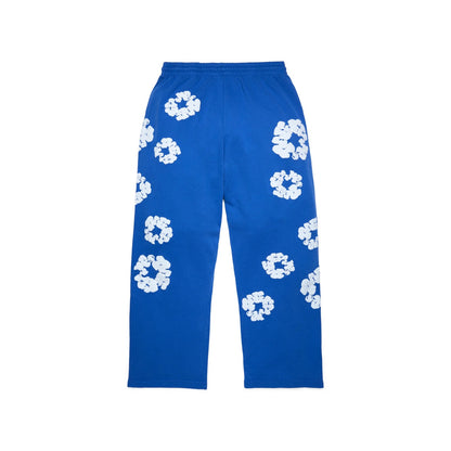 Denim Tears Cotton Wreath Blue Baggy Sweatpants - Size M