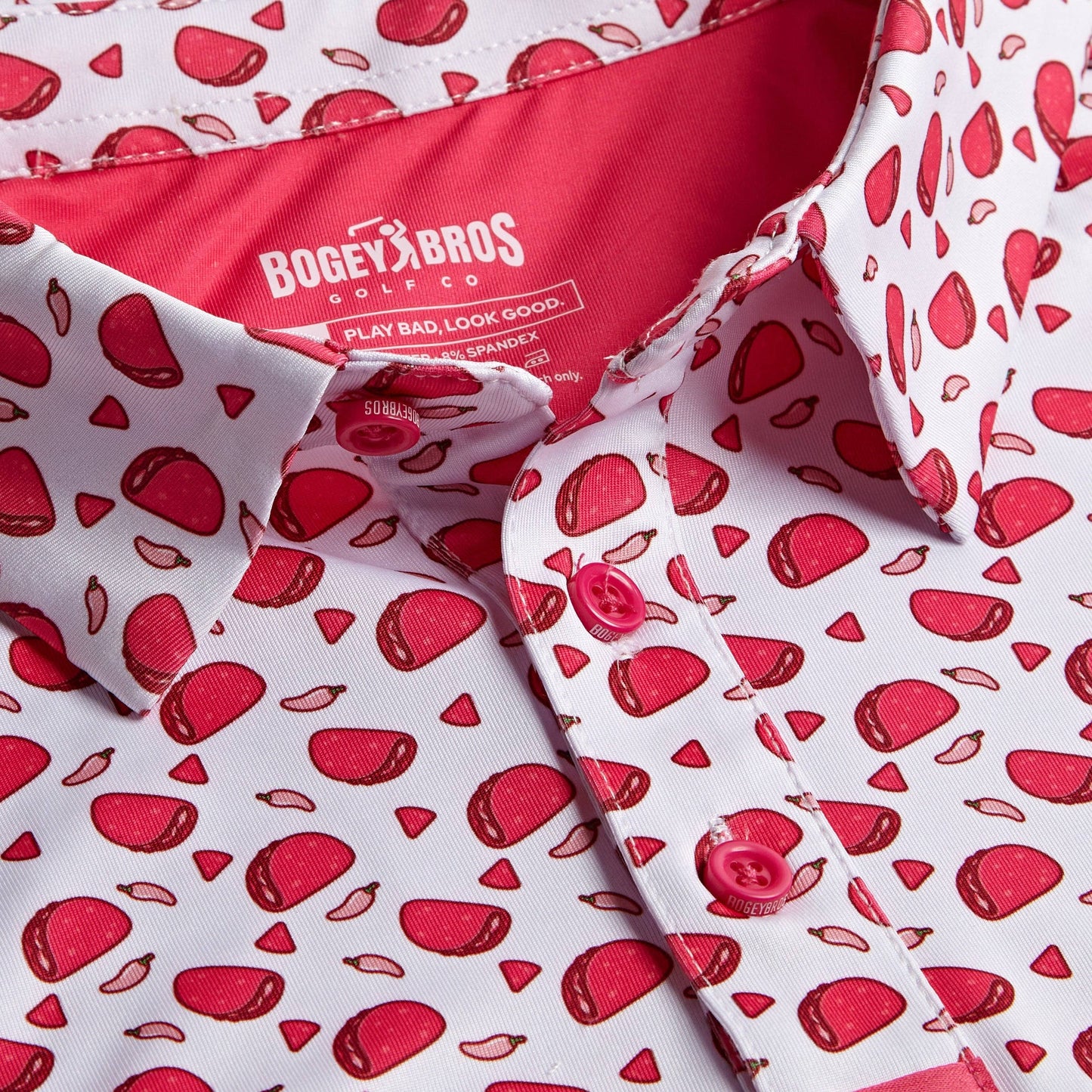 Bogey Bros Golf Co - Pink Taco - Polo