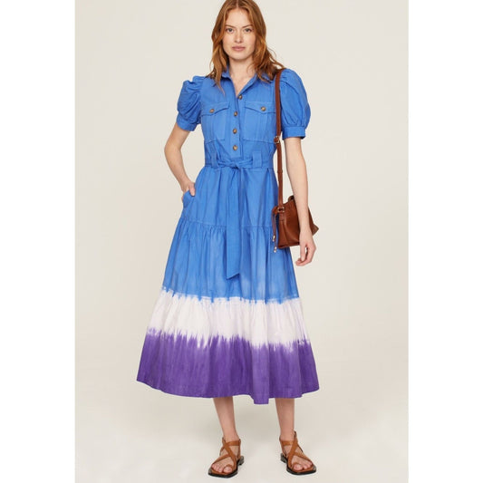 Derek Lam Blue, White, & Purple Dress