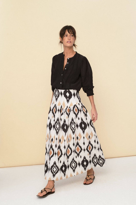 Maxi Length Skirt in Ecru