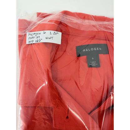 Halogen Button Front Orange Jacket