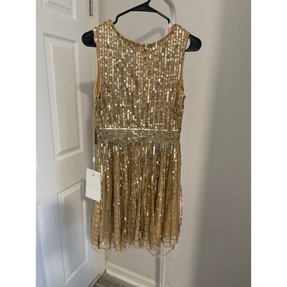 Mac Duggal Embellished Sleeveless V Neck A Line Cocktail Dress