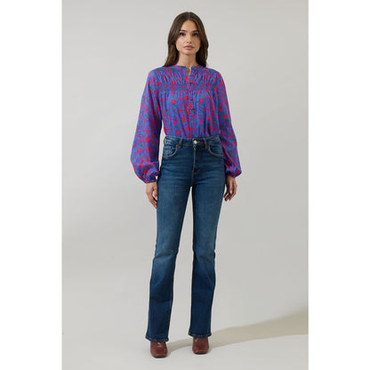 Sugarlips Tanya Floral Katara Smocked Top