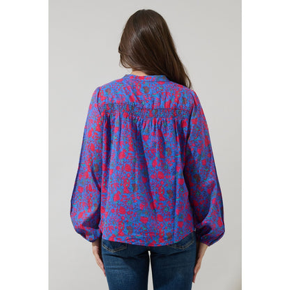 Sugarlips Tanya Floral Katara Smocked Top