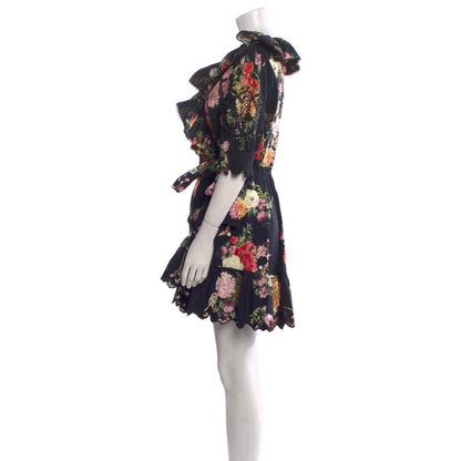 Camilla Floral-Print Cotton-Poplin Mini Wrap Dress