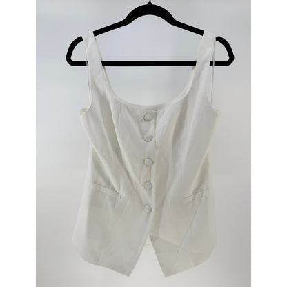 Wayf Ivory Button-Up Vest