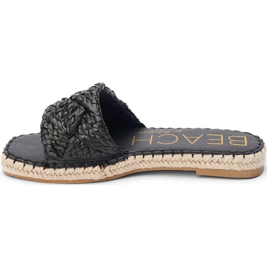 Beach by Matisse Ivy Espadrille Slide Sandals in Black