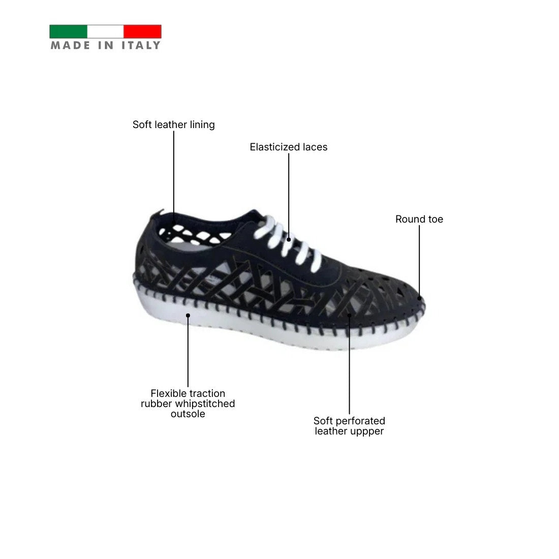 ERIC MICHAEL DOLORES WOMEN'S SNEAKER in Black