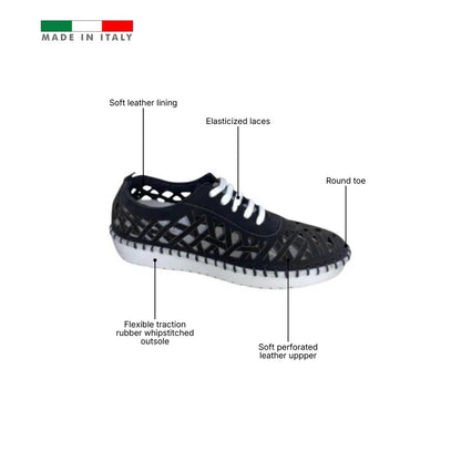 ERIC MICHAEL DOLORES WOMEN'S SNEAKER in Black